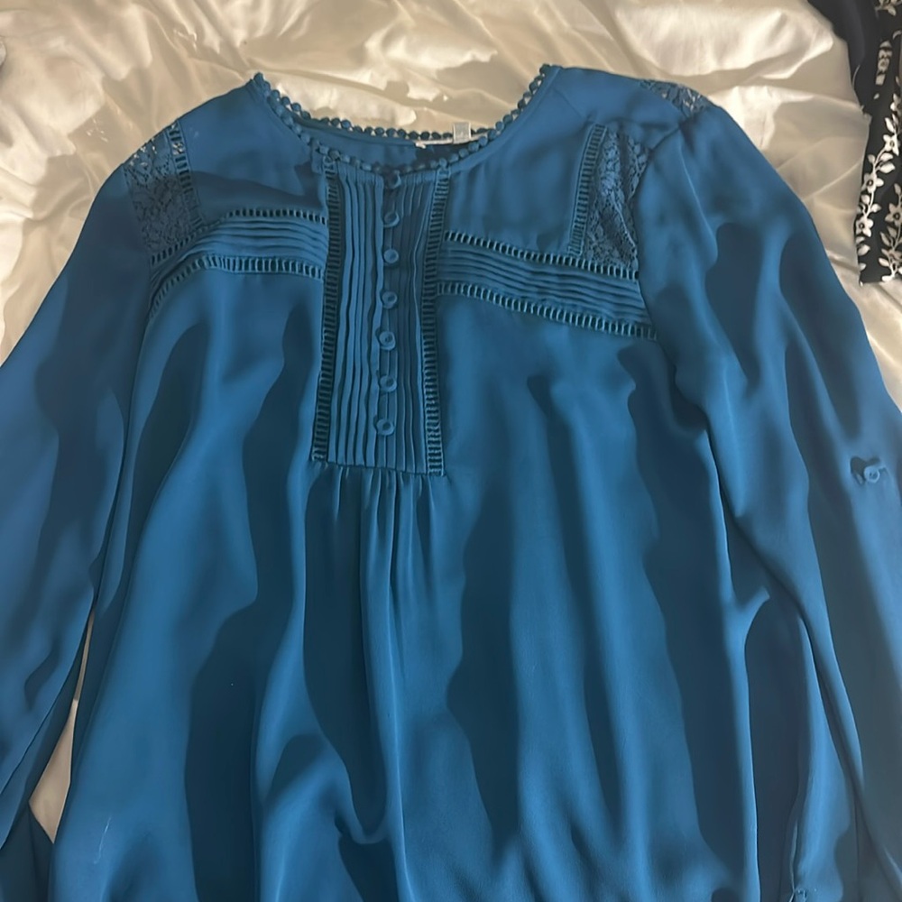 blue long sleeve
